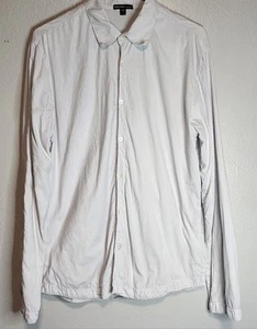 James Perse Shirt Mens Sz 1 White Button Up Long Sleeve Casual Cotton Men - Picture 1 of 7