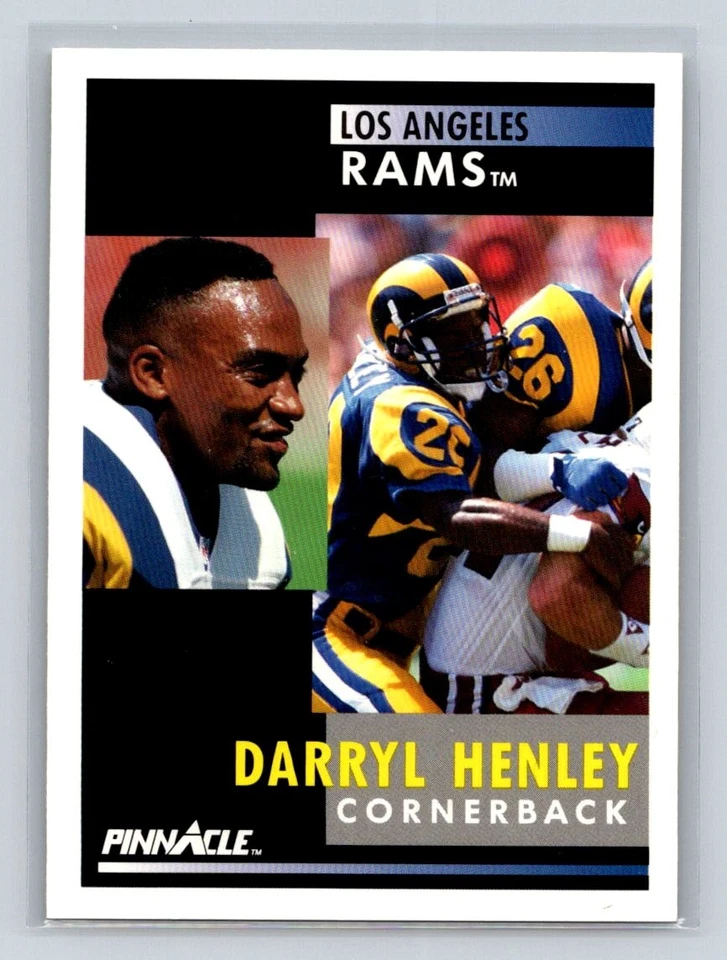 1991 Pinnacle #63 Darryl Henley Los Angeles Rams Rookie - Image 1 of 2