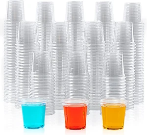 1000 PACK 1 Oz Plastic Shot Glasses, 1 Ounce Clear Disposable Party Cups for Vod - Picture 1 of 12