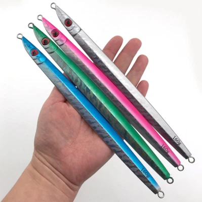 Long 21cm-25cm Lures Hard Metal Slow Pitching Jigs Saltwater Fishing Glow Lures - Image 1 of 4