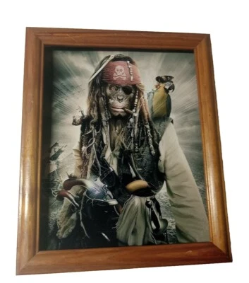 Chimpanzee Pirate Print UNFRAMED 8.5x11" Shipwrecked Skalliwag Rum Runner - Image 1 of 4