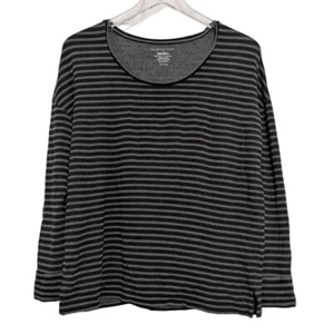 Majestic Paris Neiman Marcus Soft Touch Womens Size 1/ XS Stripe Black Oversized - Picture 1 of 9