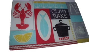 NUEVO TABLERO DE CORTAR LANGOSTA CLAMBAKE Vidrio Playa ANCLA CÁSCARA DE PEZ Azul Aqua - Imagen 1 de 1