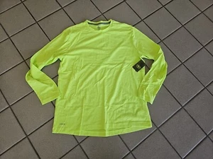 NWT Men's L(42-44) Yellow Athletic Works Long Sleeve Dri Works Crew T-Shirt - Picture 1 of 7
