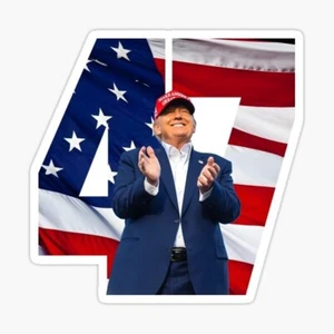 Pegatina bandera DONALD TRUMP 47TH PRESIDENT Estados Unidos América - Imagen 1 de 1