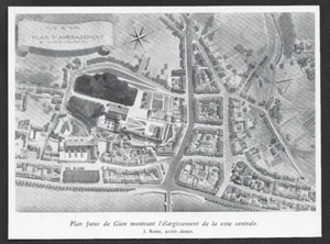 1941 -- PLAN FUTUR D AMENAGEMENT DE GIEN RECONSTRUITE . 3W147 - Picture 1 of 1