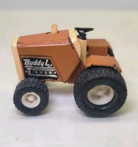 Vintage Buddy L 1978 Lil Brutes Mini Brown Tractor Pressed Steal Plastic Tires - Picture 1 of 5