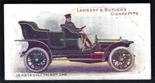 LAMBERT & BUTLER - MOTORS - #9 15 HP TALBOT CAR