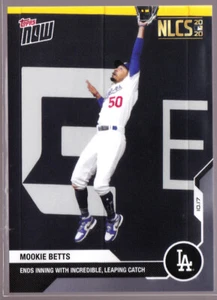 Mookie Betts Dodgers Incredible Leaping Catch NLCS 10.17 2020 MLB TOPPS NOW #431 - Picture 1 of 2