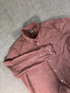 Camisa LL Bean Chambray Para Hombre Grande Reg. How Red Traditional Fit Classic Core Prep - Imagen 1 de 10
