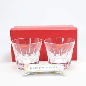 Baccarat Crysta Tumbler Crystal Rock Glass Set of 2 Small scratches and chips - Picture 1 of 4