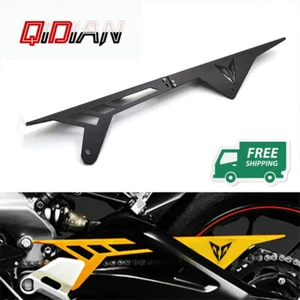 CNC Motorcycle Chain Guard Cover Protector For Yamaha MT09 FZ09 2013-2020,Black - Picture 1 of 8