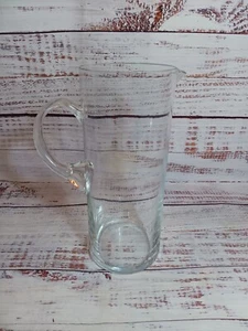 10" Inch Clear Glass Pitcher Skinny Party Summer Lemonade Iced Tea Kitchen - Picture 1 of 7