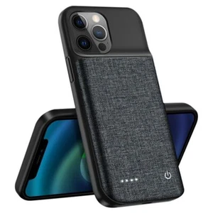 battery Case For iPhone 11 12 13 14 Pro Max XR XS Max Power Bank Charging Cover - Picture 1 of 43