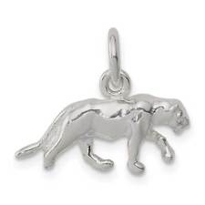 Sterling Silver Panther Charm 0.8 x 0.5 in