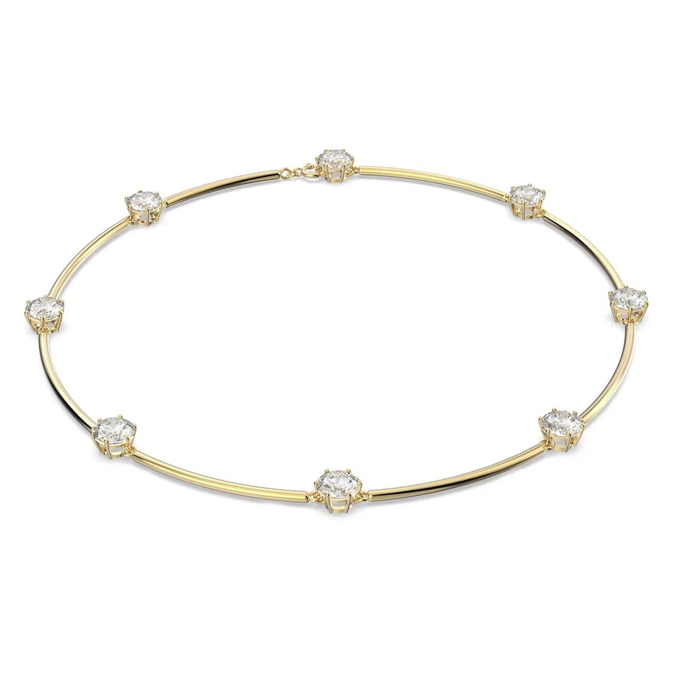 Swarovski Constella Necklace Round Cut White Shiny Gold-Tone Plated 5622720