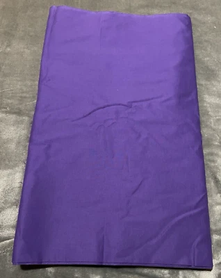Tela ancha púrpura poliéster algodón 44 ancho color liso 6 yardas sin cortar Foto 1 de 3