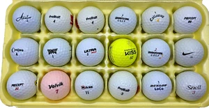 18 pelotas de golf surtidas Callaway Bridgestone OnCore y más usadas muy buenas - Imagen 1 de 4