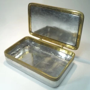 schwere alte METALL SCHATULLE 3KG Box Kiste Messing maritim Truhe Dose Kasse - Bild 1 von 8