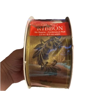 Kirkland Fall Wired Ribbon. Multi Color. 2.5” Wide By 50 Yards - Picture 1 of 3