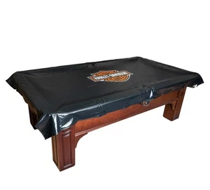 Harley Davidson 8 Ft Black Vinyl Pool Table Cover HDL-11160 - NEW IN PACKAGE - - Picture 1 of 5