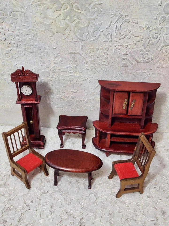Винтажный кукольный домик мебель набор для гостиной.L-4 - Изображение 1 из 4