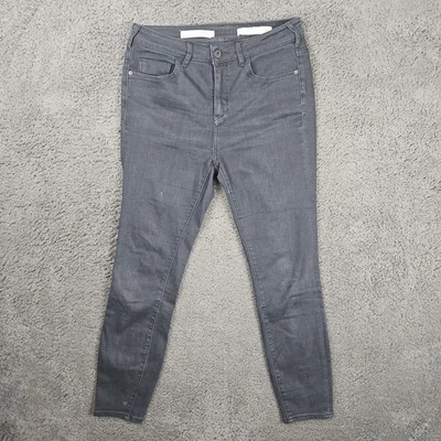 Calça feminina Pilcro By Anthropologie 29 curvilínea cintura alta magra moderna - Imagem 1 de 4