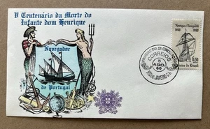 1960 Brazil FDC Prince Henry the Navigator 5th Centenary Death Airmail Stamp - Picture 1 of 4