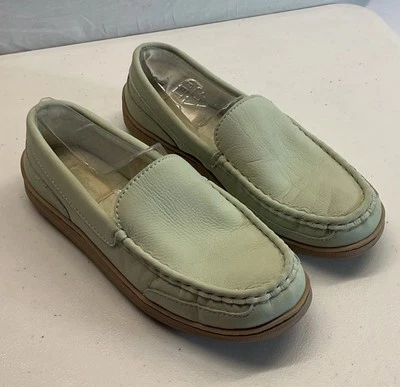 My Slippers by My Pillow Mocasines Cuero Verde Menta Mujer 9M Foto 1 de 4