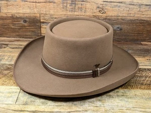 Vintage Resistol Roundup Collection Made In Texas Self Conforming Size 7 1/2 - Picture 1 of 13
