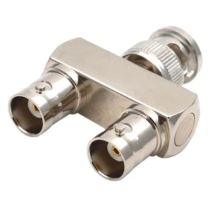 High Quality BNC Connector Adapter Kits BNC Male to Dual BNC Female Splitter - Afbeelding 1 van 7