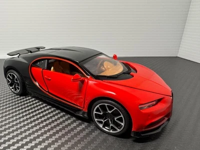 Coche Diecast Deportivo Bugatti Chiron Modelo 1/32 - Rojo/Negro - NUEVO Foto 1 de 4