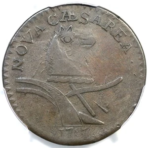 1787 M 6-D R-2 PCGS XF 40 Double Coulter New Jersey Colonial Copper Coin - Picture 1 of 3