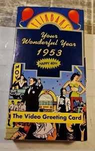 FLIKBAKS YOUR WONDERFUL YEAR 1953 HAPPY 40TH VIDEO GREETING CARD 1993 VHS - Picture 1 of 1