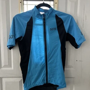 Gore Bike Wear Cycling Shirt Jersey Full Zip Unisex Size Small/Blue Mesh - Picture 1 of 8