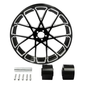 18'' X3.5'' CNC Front Wheel Rim & Dual Disc Hub Fit For Harley Touring 2008-2025 - Picture 1 of 9