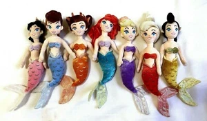 Disney Store Ariel's Sisters FULL SET 7 Mini Plush Beanie RARE Attina Adella - Picture 1 of 10