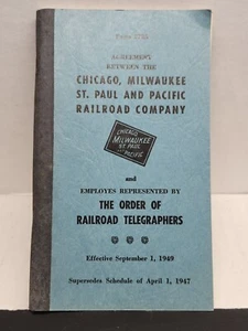 1949 Abkommen zwischen Chicago Milwaukee St. Paul & Pacific RR & RR Telegraphen - Bild 1 von 9