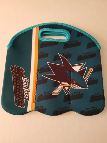 NHL San Jose Sharks Insulated Six Bottle Beer Pop Tote Cooler NO TAG 5089 Cover