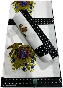 African Super Quality Wax Prints- White Black Royal Blue Olive Dark-Red - Picture 1 of 3