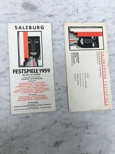 Guide Salzburg Festival Music 1959 Old Brochure - Picture 1 of 3