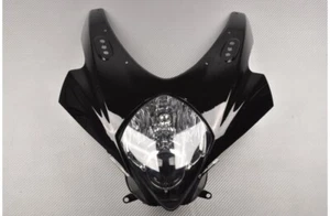 Black Front Nose Fairing ( Upper part + Headlight) SUZUKI GSXR 1000 2007-2008 - Picture 1 of 2