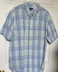 CAMISA INFORMAL GEORGE A CUADROS S/S PARA HOMBRE LT AZUL VERDE LIMA BLANCO TALLA XL 46 - 48 - Imagen 1 de 6