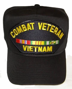 SOMBRERO GORRA DE VETERANO DE COMBATE VIETNAM CON CINTAS DE CAMPAÑA SE ASIA REPÚBLICA DE - Imagen 1 de 1