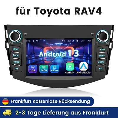 Android 13 Autoradio Für Toyota RAV4 2006-2012 Carplay GPS Navi BT WIFI SWC DAB+ - Bild 1 von 4