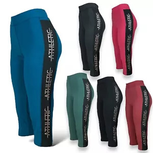 Women's High Waist Athletic Capri Leggings with Pockets, Gym, Fitness, Sports - Picture 1 of 27