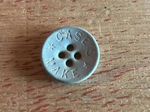 Case's Make Button Clothing Sewing 4 Hole 11/16" Diameter Vtg Pale Gray Single - Picture 1 of 14