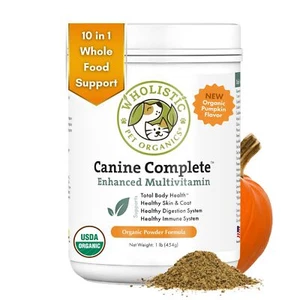 Canine Complete: Organic Pumpkin Supplement for Dogs 1lb - Pumpkin Powder for... - Picture 1 of 6