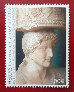 GREECE 2023 1€ Used Caryatid Elefsina Mi 3191 Scott 3013 VF/XF 8202 - Picture 1 of 2