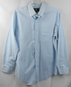 Givenchy Monsieur 15 1/2 - 33 Button Down Long Sleeve Vintage Blue Dress Shirt - Picture 1 of 13